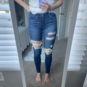 American Eagle Mid rise skinny blue jean